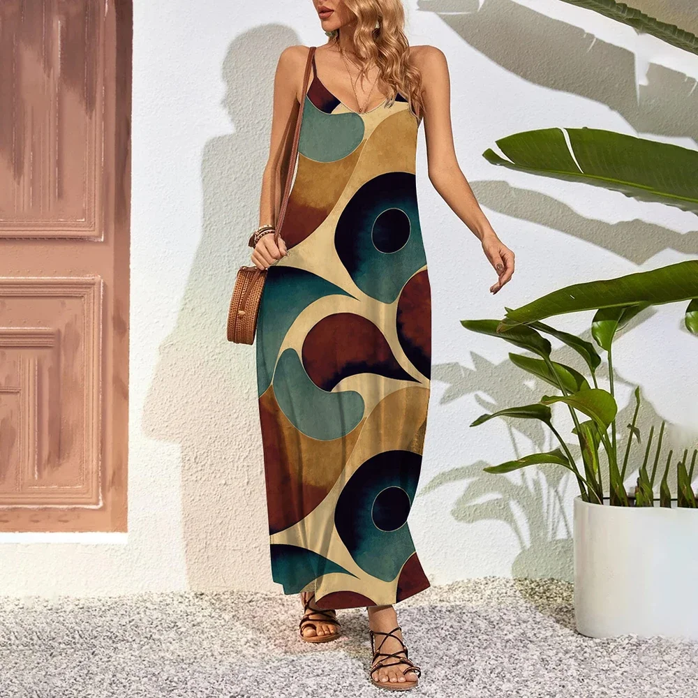 Plus Size Extra Long Dresses Womens Feather 3D Print Maxi Summer Halter Strapless Big Swing Party Pocket Designs