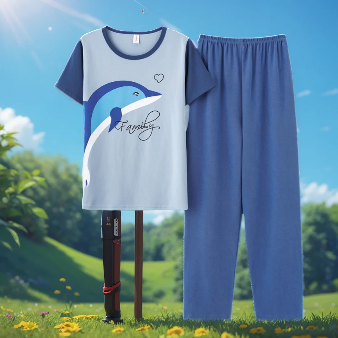 

Man's Pajamas Set - Casual Sleepwear for Men, Short Sleeve Shirt Cartoon Pyjama, Men's Autumn Fashion Cotton Homewear, Plus Size