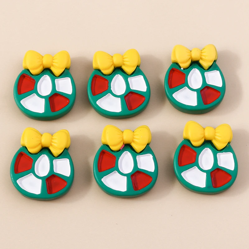 

10pcs Lovely Plastic Christmas Charms Gifts Painting Palette Flatback Resin Cabochons for DIY Earring Necklace Jewelry Making