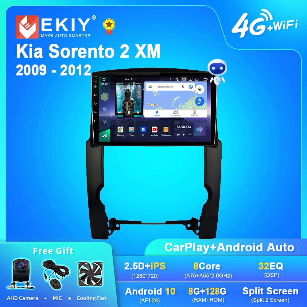 

Автомагнитола EKIY Q7 Android для Kia Sorento 2 XM 2009-2012, стерео, GPS-навигация, автомобильный мультимедийный плеер No 2din Carplay 1280*720
