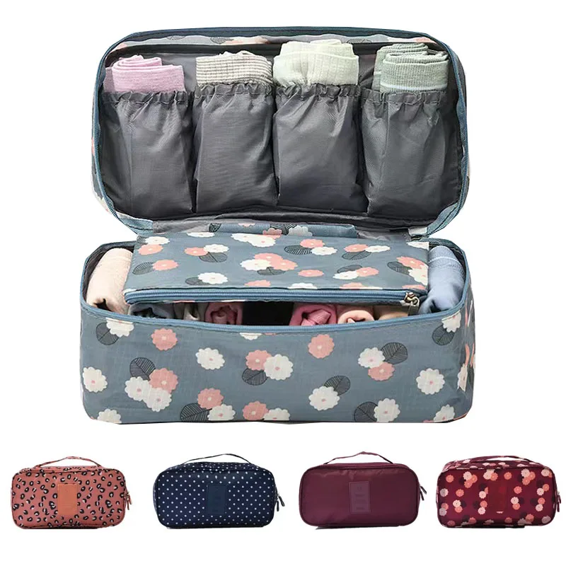

Women Foldable Travel Bra Bag Portable Underwear Organizer Cosmetic Toiletries Separate Storage Bag Women's Waterproof Wash Case