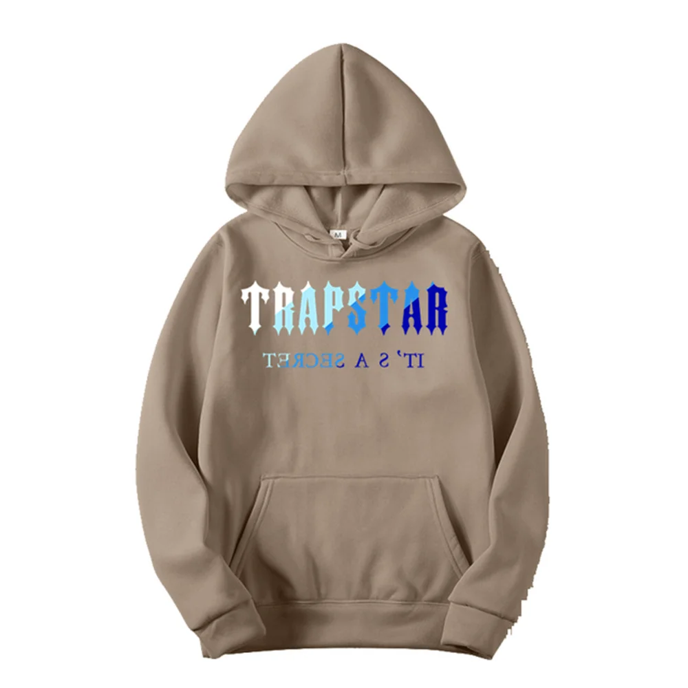 

Trapstar Tracksuit Brand Print Hooded Sportswear Men's Solid Color Warm Loose Hooded Sweater Couples Casual Sportswear