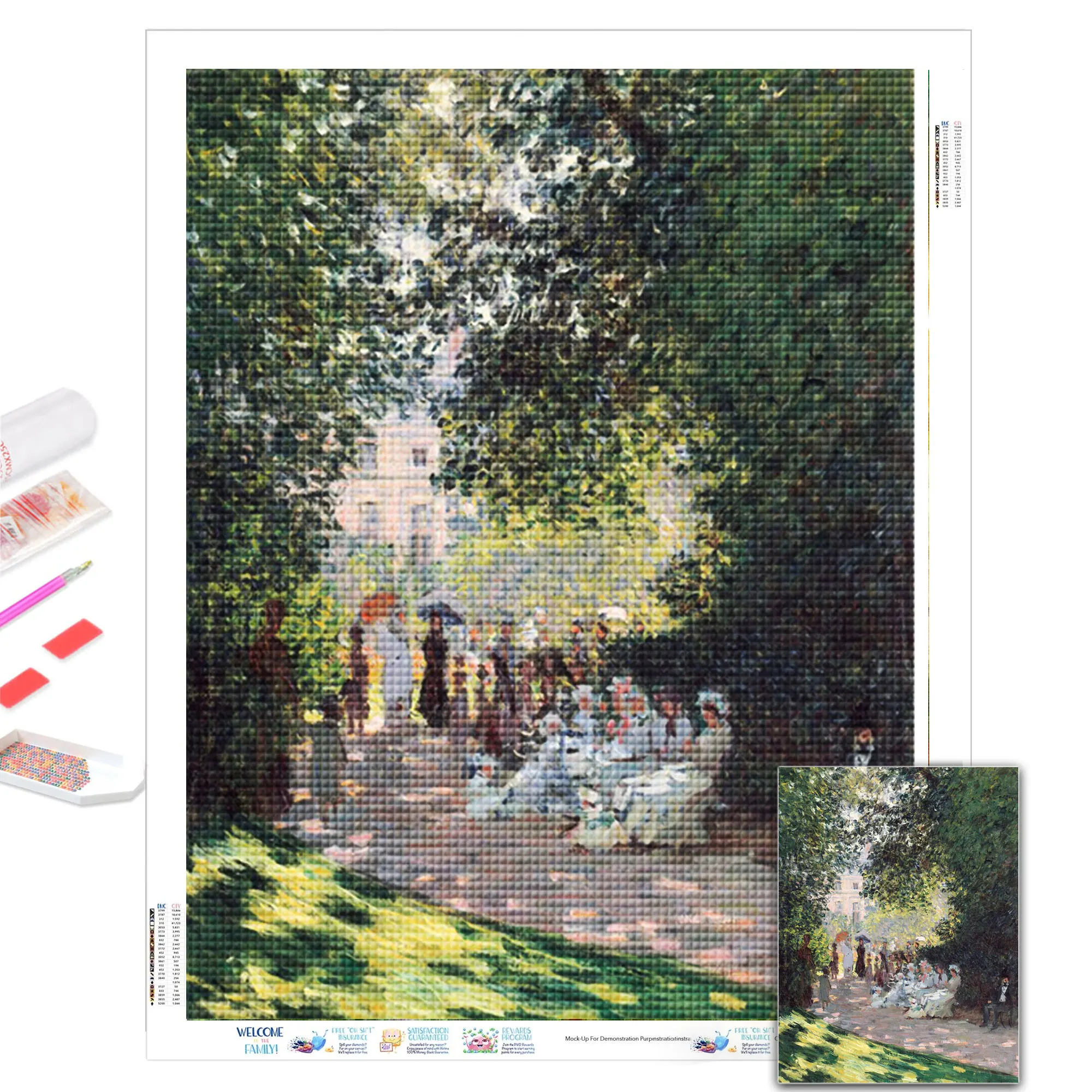 

Diamond Painting Prints Famous Claude Monet Posters Full Round/Square Diamond Embroidery Animal Picture Rhinestone Mosaic