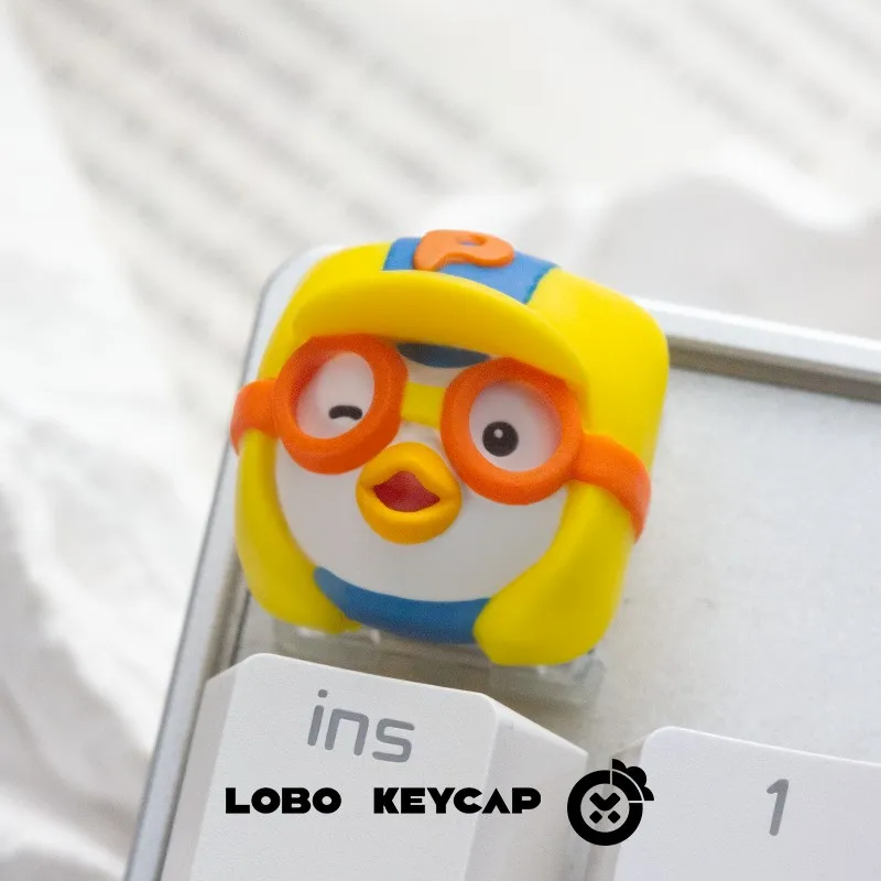 LOBO маленький пингвин Pororo колпачок для клавиш ручной работы из смолы колпачки