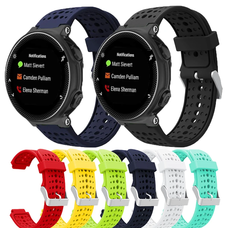 

Silicone Soft Strap for Garmin Forerunner 220 230 235 620 635 Watch Band Solid Color Wristband Replacement Metal Buckle Bracelet