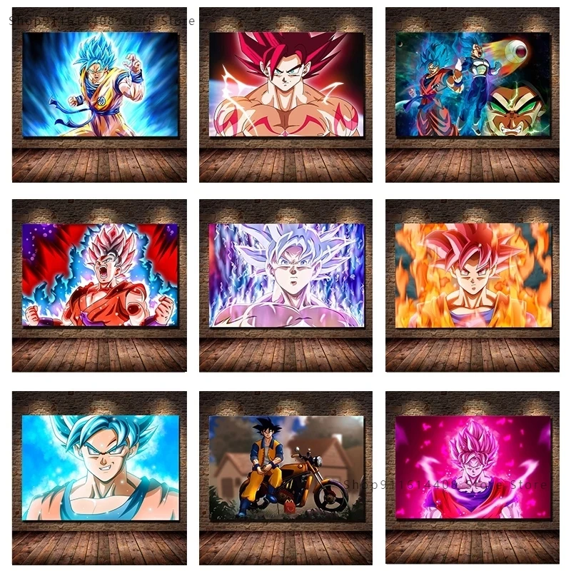 

Bandai DIY 5D Аниме Драконий жемчуг солнце Гохан супер сайян алмазная живопись Алмазная вышивка Настенная роспись домашний Декор подарок