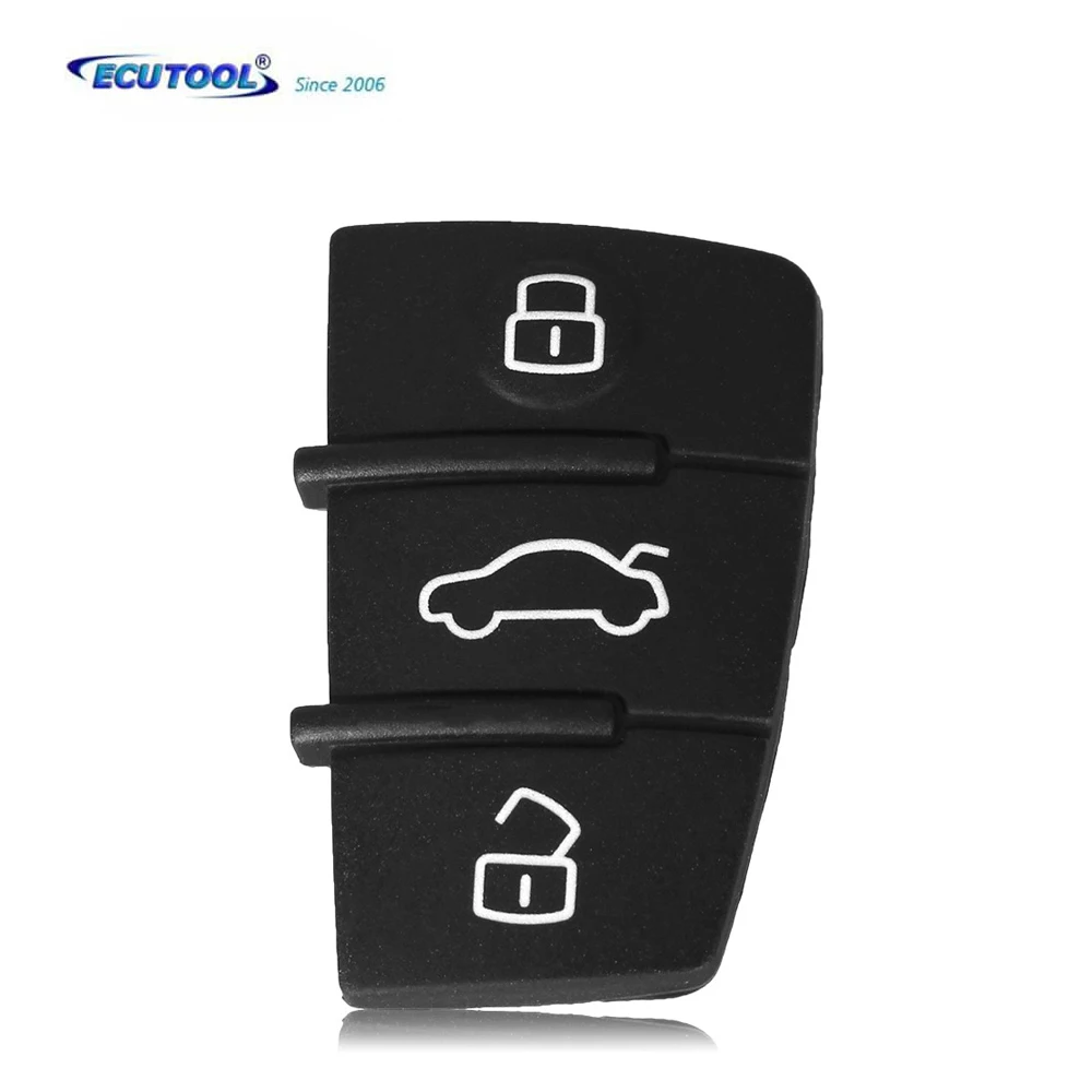 

ECUTOOL 5pcs/Lot 3 Buttons Replacement Rubber Pad Key Shell Fob For Audi A3 A4 A5 A6 A8 Q5 Q7 TT S LINE RS Remote Key Case Cover