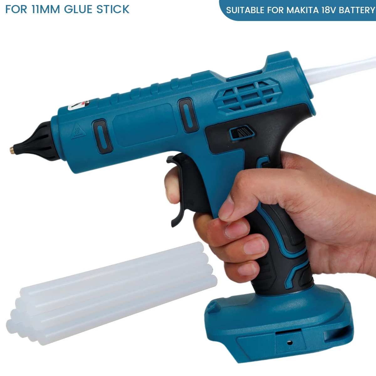 

Cordless Hot Melt Glue Gun With 11mm Glue Sticks Electric Mini Household Heat Temperature Thermo Power Tool Electric Repair Tool