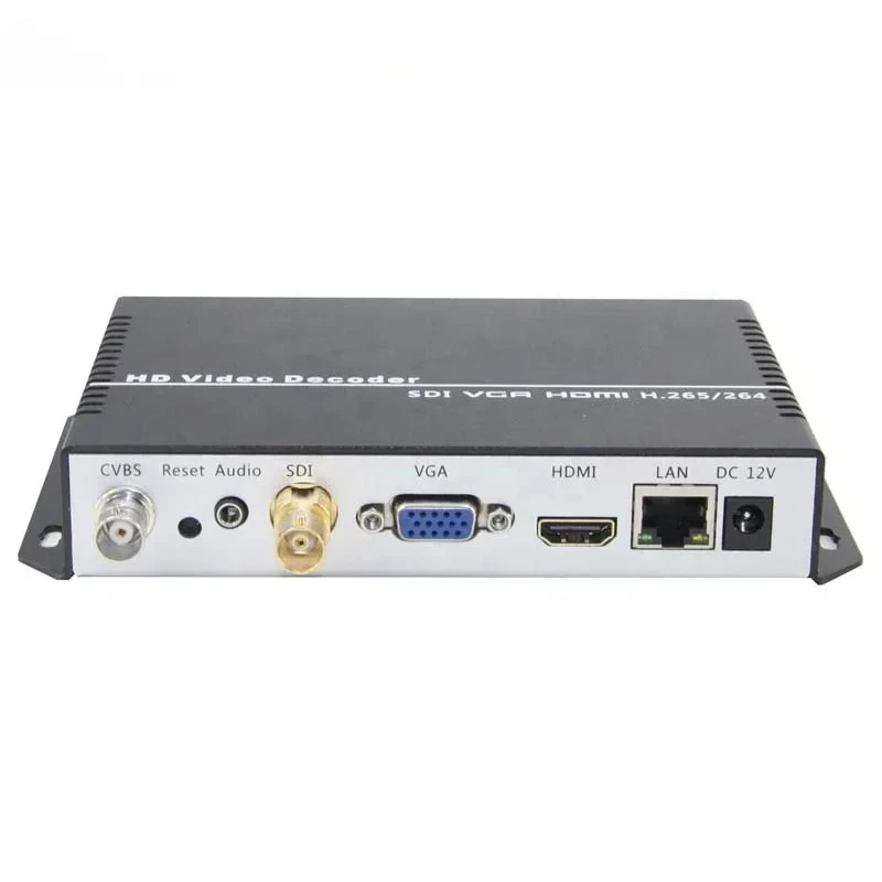 SRT RTMP RTSP 4K H265 HEVC H.264 UHD SDI Беспроводной видеодекодер VGA IP-HD MI CVBS Низкая антензия