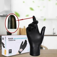 20pcs black disposable latex gloves household laboratory cleaning butyronitrile gloves for household cleaning greenhouse tool