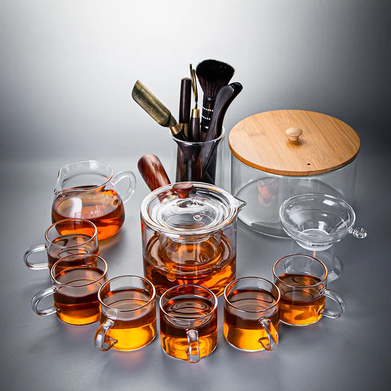 

Китайская чашка, чайный набор, чайник с заварочкой, портативный Семейный чайный сервиз для послеобеденного стола, чайник, винтажный набор и...