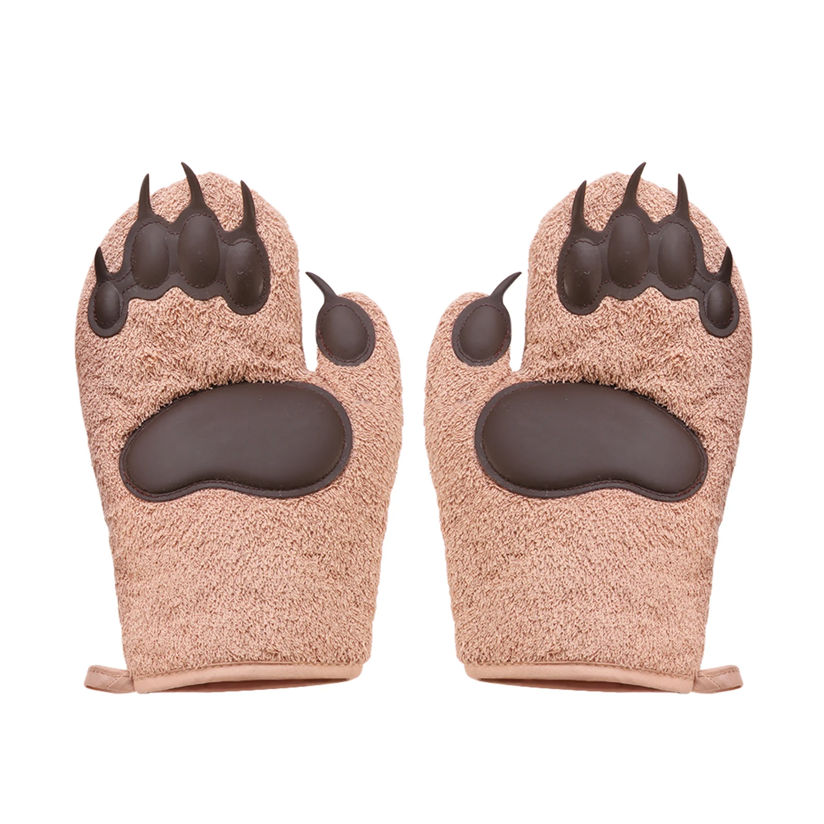 

Bear Oven Mitts Cute Kitchen Gloves Cotton Blend Cooking Baking Heat Resistance Easy Clean Non Slip Home Anti Scald Insulated