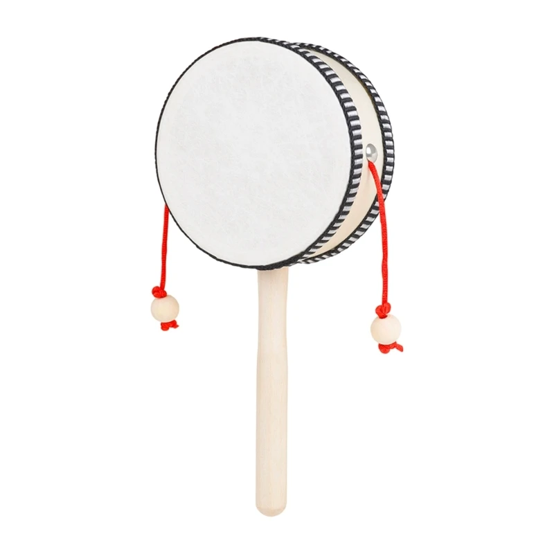 

Spinning Rattle Drum Hand Rattle Drum Baby Musical Educational Traditional Percussion Instrument Toy for Boys Girls