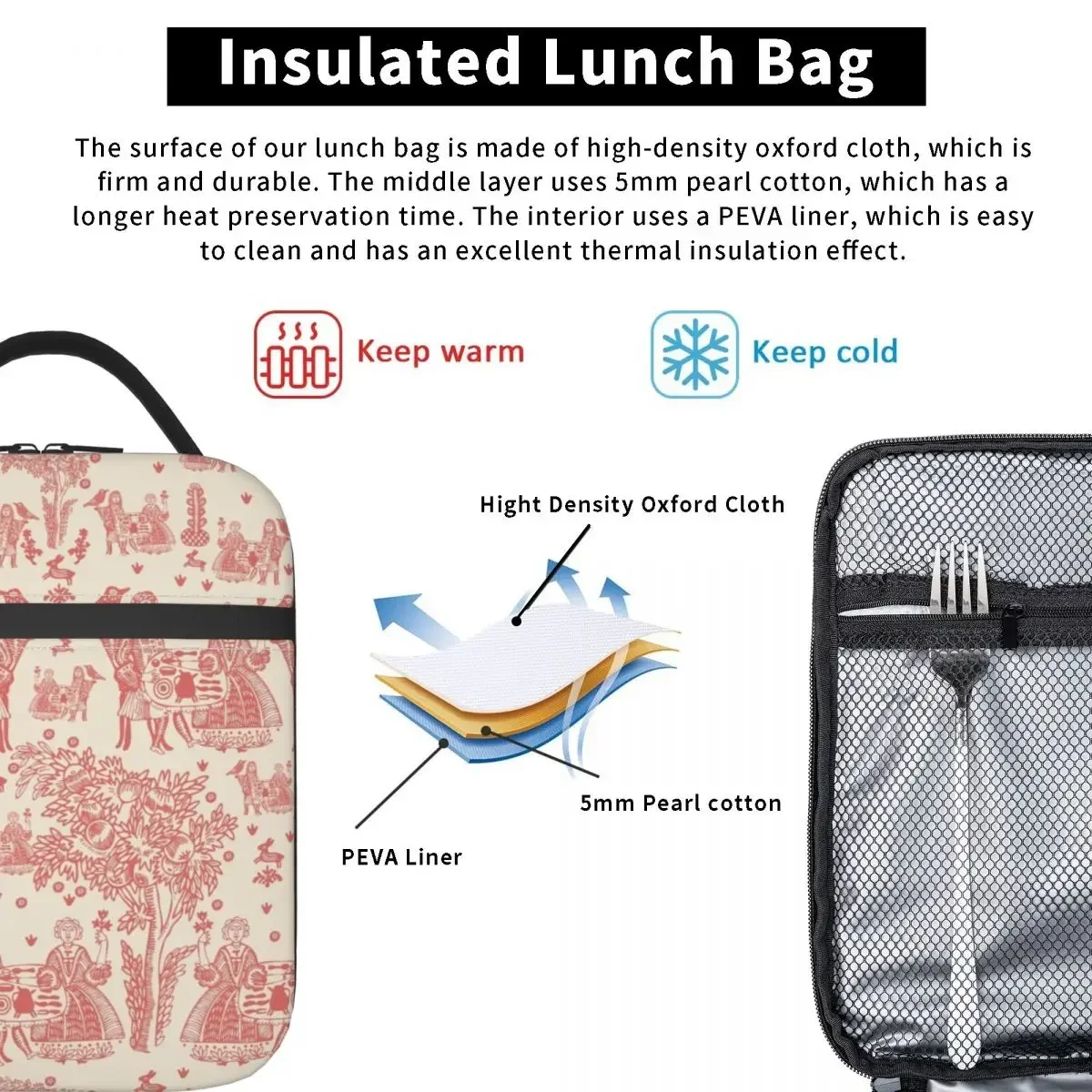 Теплоизолированная Сумка-тоут для ланча женщин женский цветочный портативный