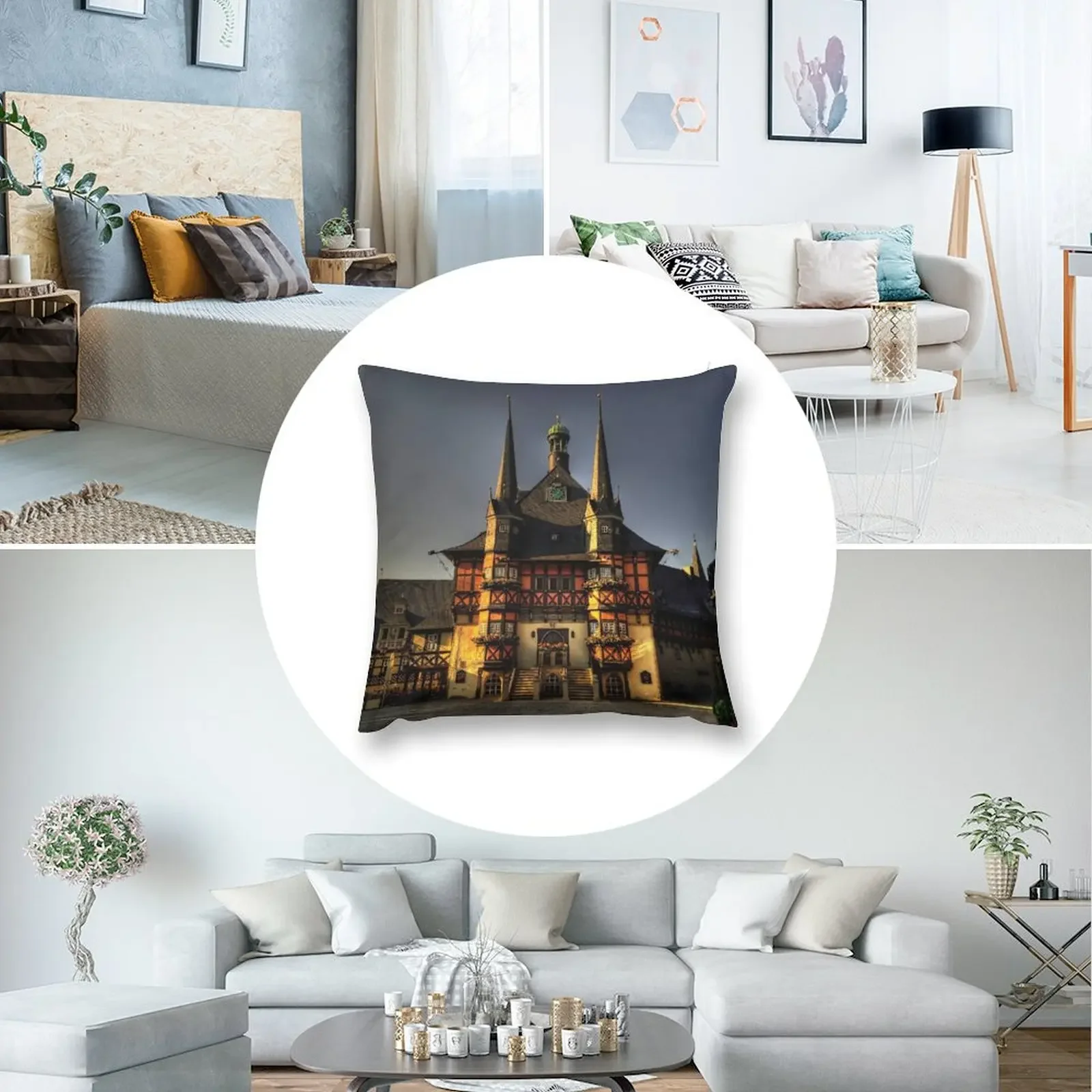 Rathaus of Wernigerode декоративная подушка диванные подушки чехлы для подушек