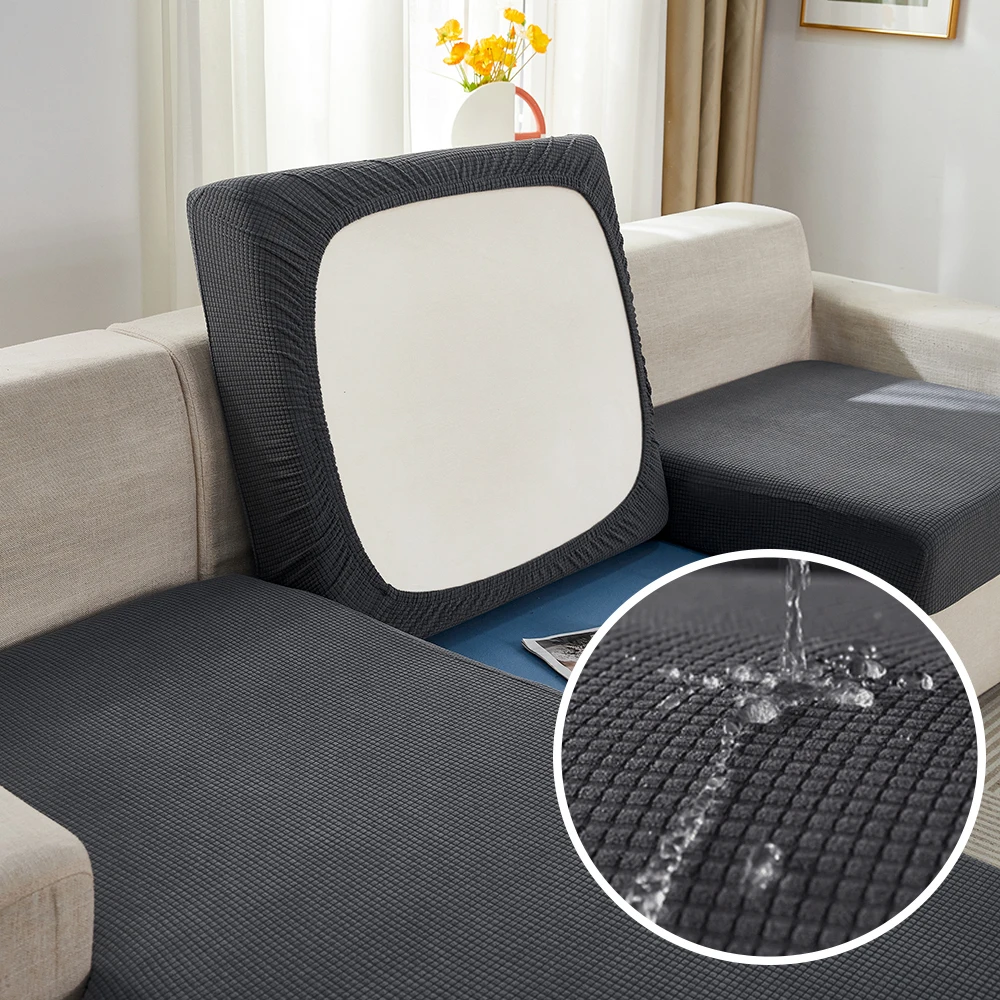 

Waterproof Sofa Cove Jacquard Elastic Sofa Seat Cushion Cover for Living Room Furniture Protector L Shape Corner Couch Cover