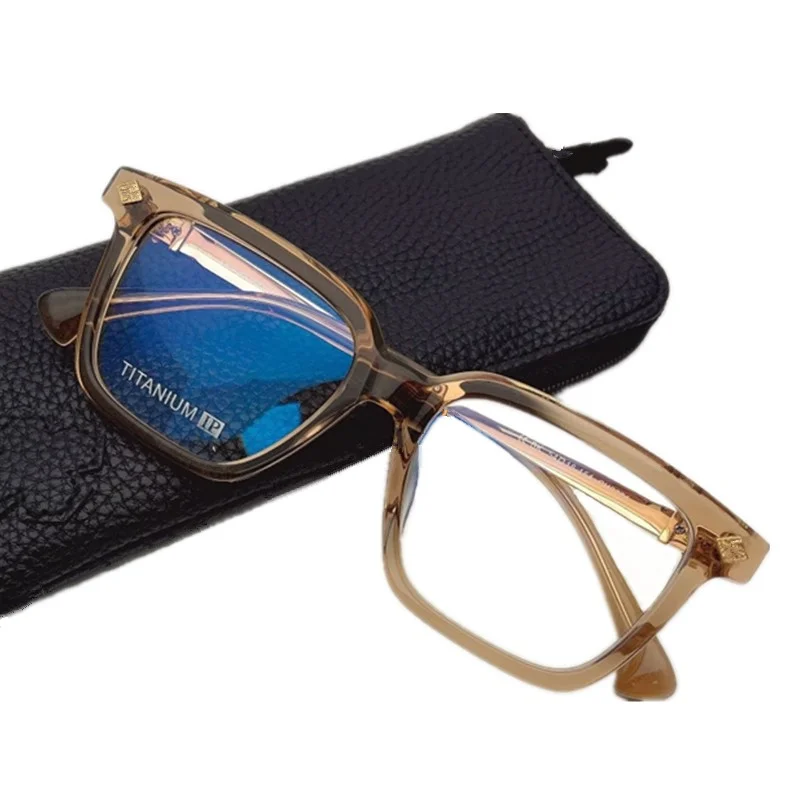 Новинка Chretro-винтажные компактные квадратные очки с оправой из титана 284 54-18