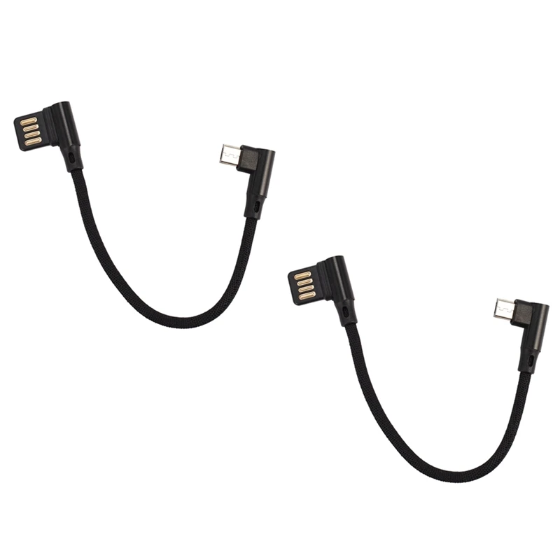 

2 шт. 15 см Micro- USB 5 контактов под прямым углом влево под прямым углом 90 градусов USB 2,0 зарядный кабель с двойным углом передачи данных