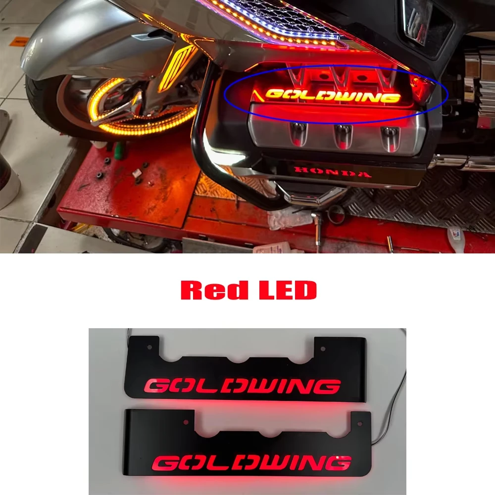 

Светодиодная декоративная защитная крышка двигателя, декоративная крышка головки блока цилиндров для мотоцикла Honda Gold Wing 1800 GL1800 2018-2024