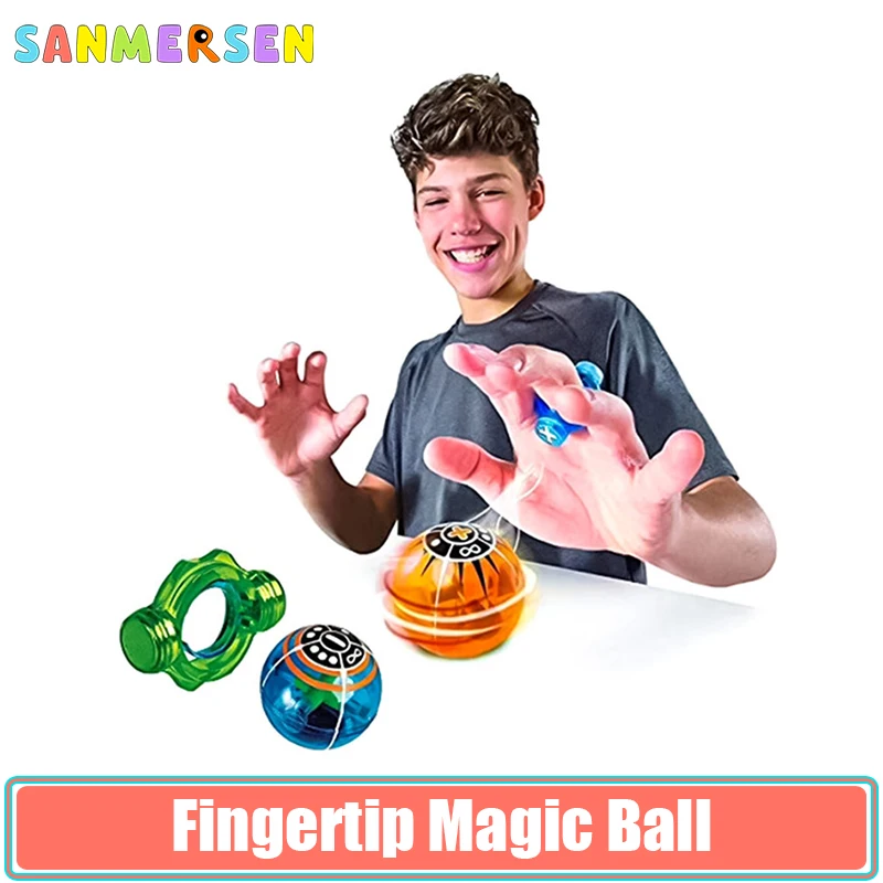 

Fingertip Magic Ball Induction Magnetic Fidget Rings Controlled Spinner Ball Creative Children Educational Battle Toys Games