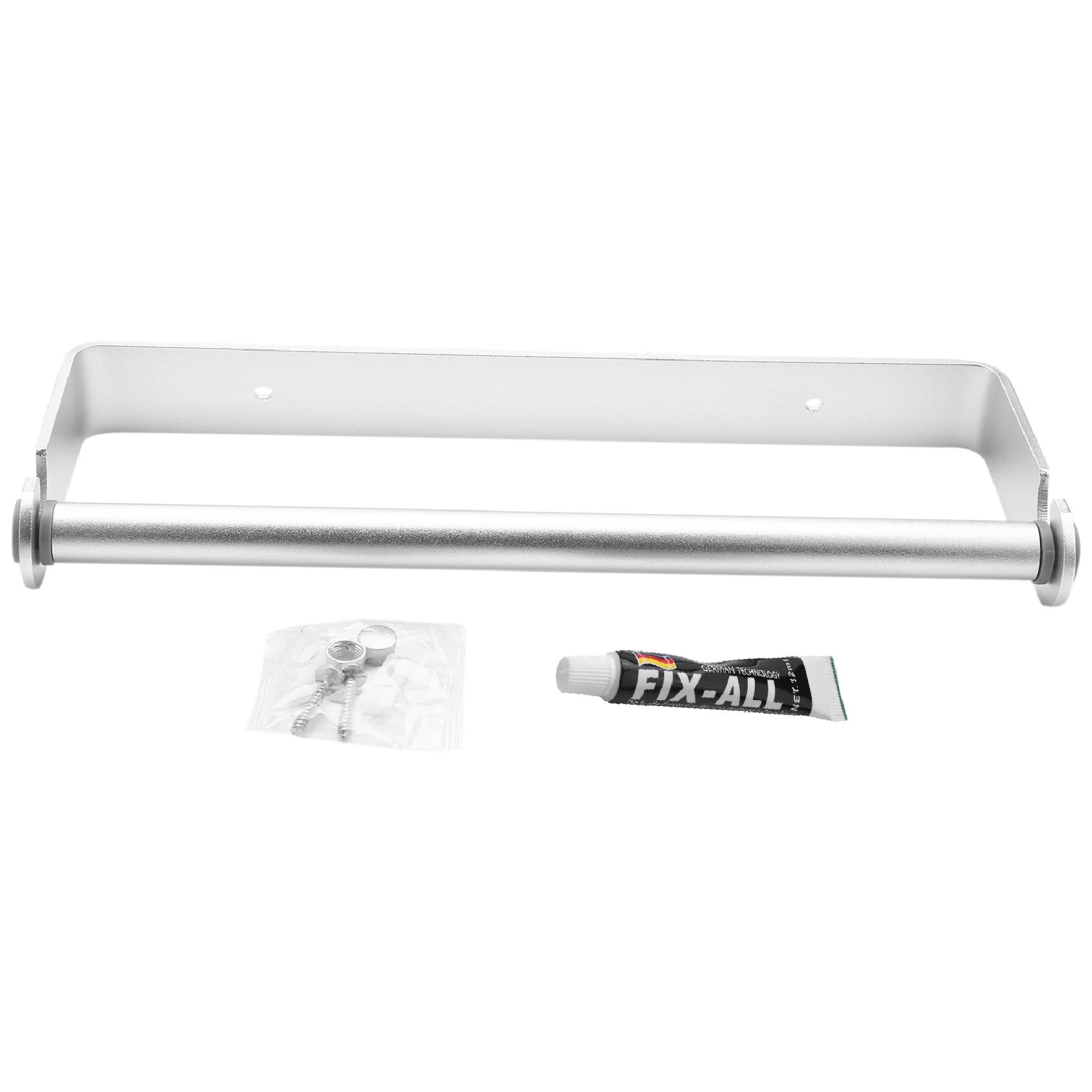 

Self Adhesive & Wall Mount Paper Towel Holder & Dispenser,Kitchen Tissue Towel Holder Stand Under Cabinet-Silver