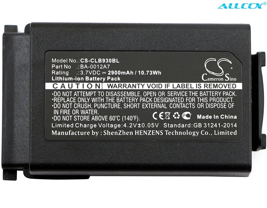 

Cameron Sino 2900mAh Barcode Scanner Battery for CipherLab 9300, 9400, 9600, CPT 9300, CPT 9400, CPT 9600