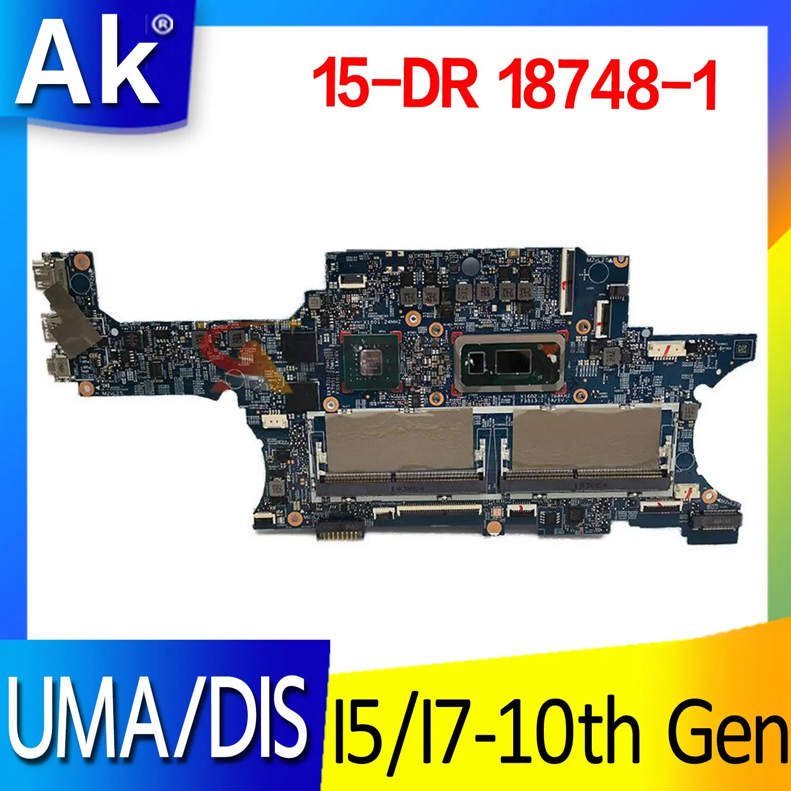 

For Hp X360 CONVERT 15-DR Laptop Motherboard Mainboard With I5-8265U I7-8565U I5-10210U I7-10510u CPU 18748-1 Motherboard