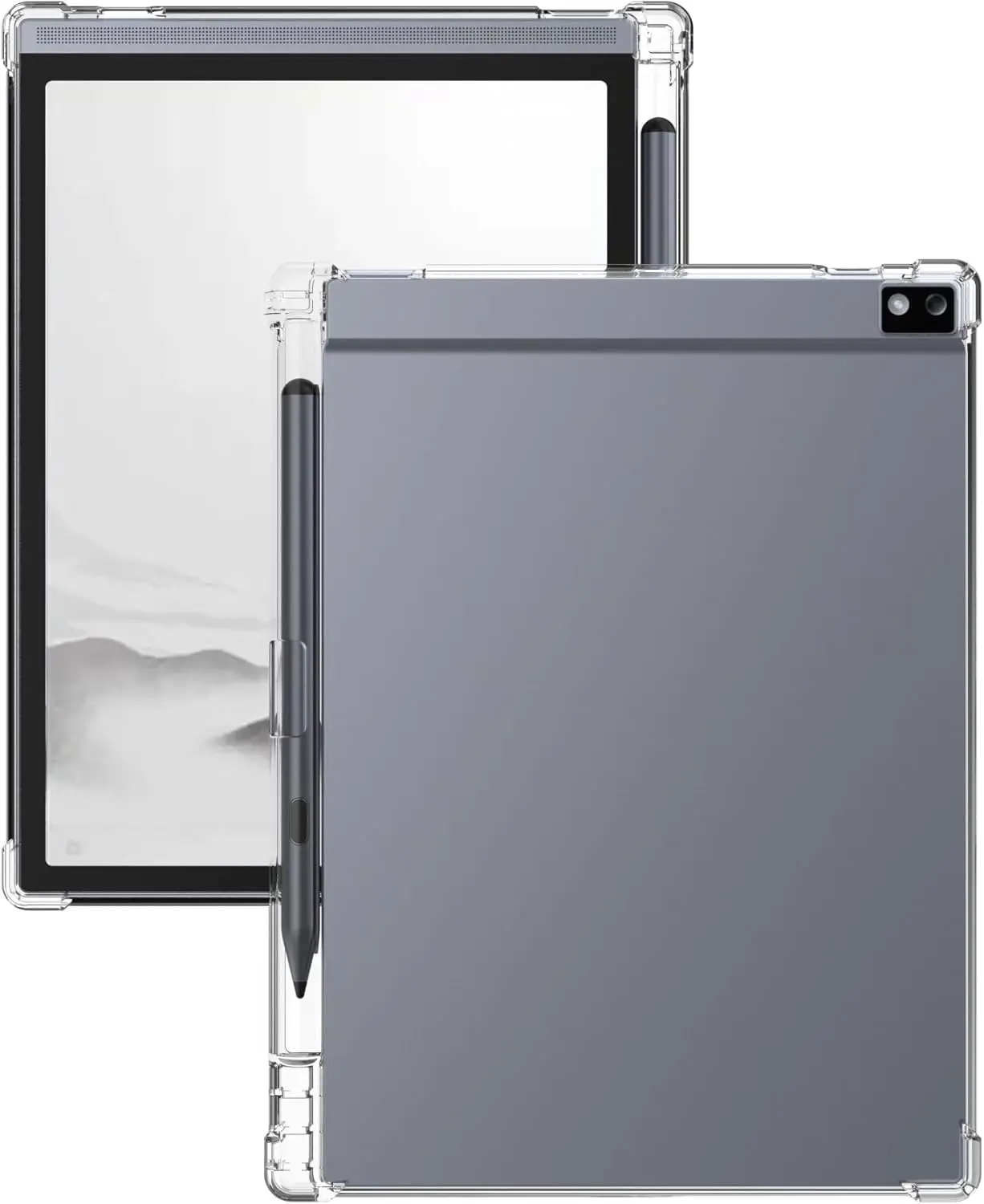 Фото Прозрачный чехол для iFLYTEK AINOTE Air2 |   с держателем для ручек |   Тонкий и легкий |   Устойчивый к царапинам |   Прозрачная гибкая задняя крышка №2