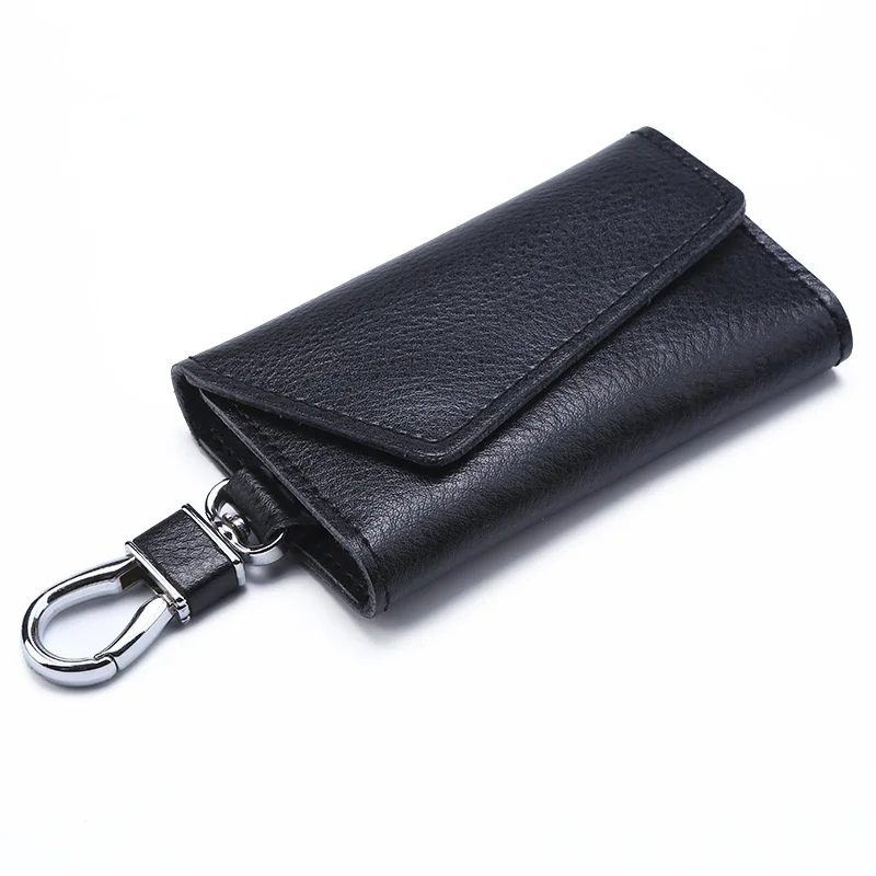 New Genuine Leather Keychains For Men Car Key clip Holder Bag Men's And Women's Ring Large Capacity Fashion Luxury wallets