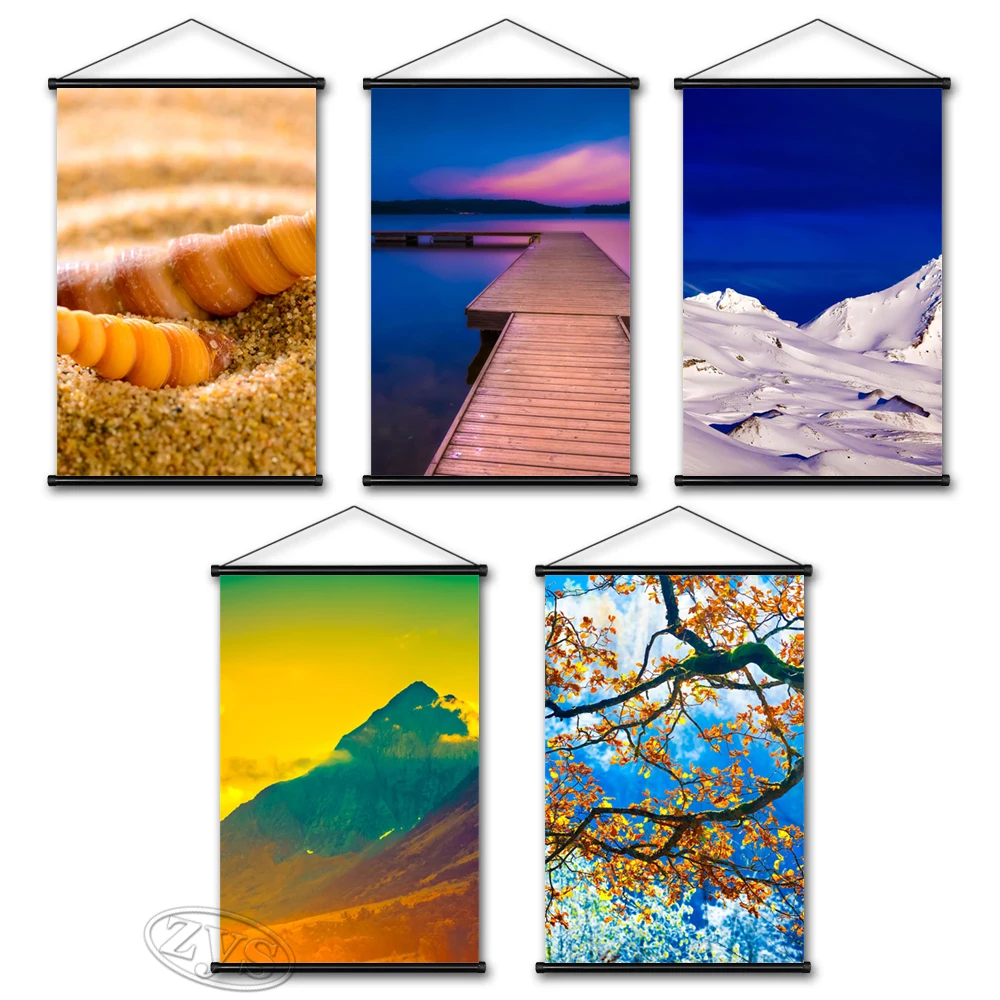 

Landscape Poster Canvas Snow Wall Art Tree Painting Mural Print Pictures Living Room Decor Hanging Scrolls Christmas Presents