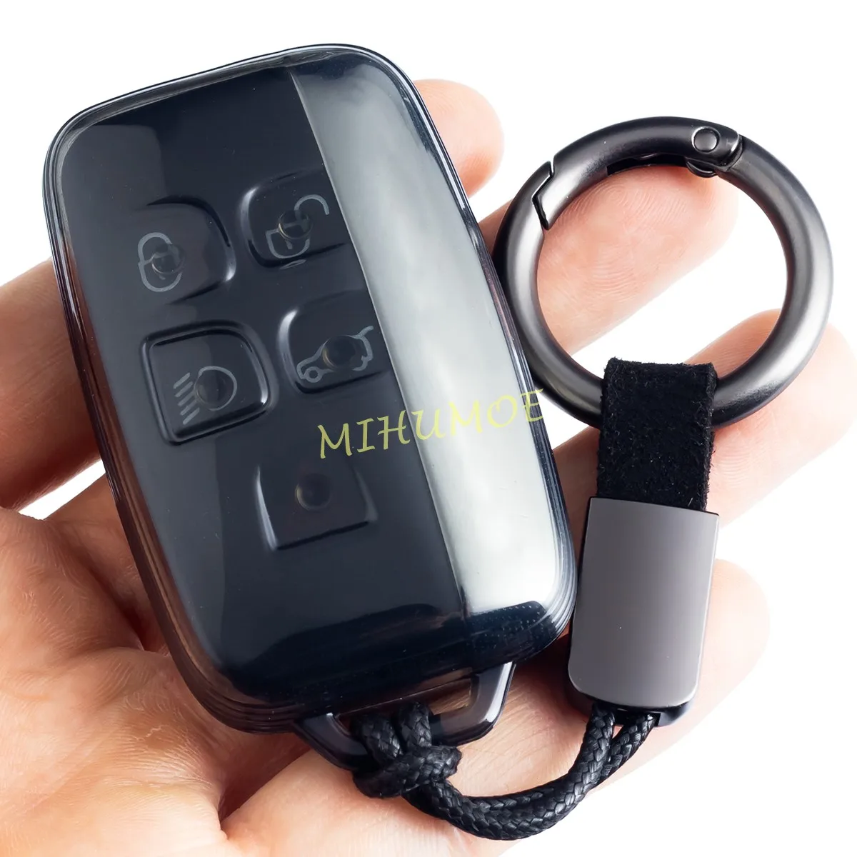 

Черный прозрачный автомобильный брелок-чехол-держатель для Land Range Rover Sport Evoque Velar Discovery 4 LR4 Jaguar XE XF XJ