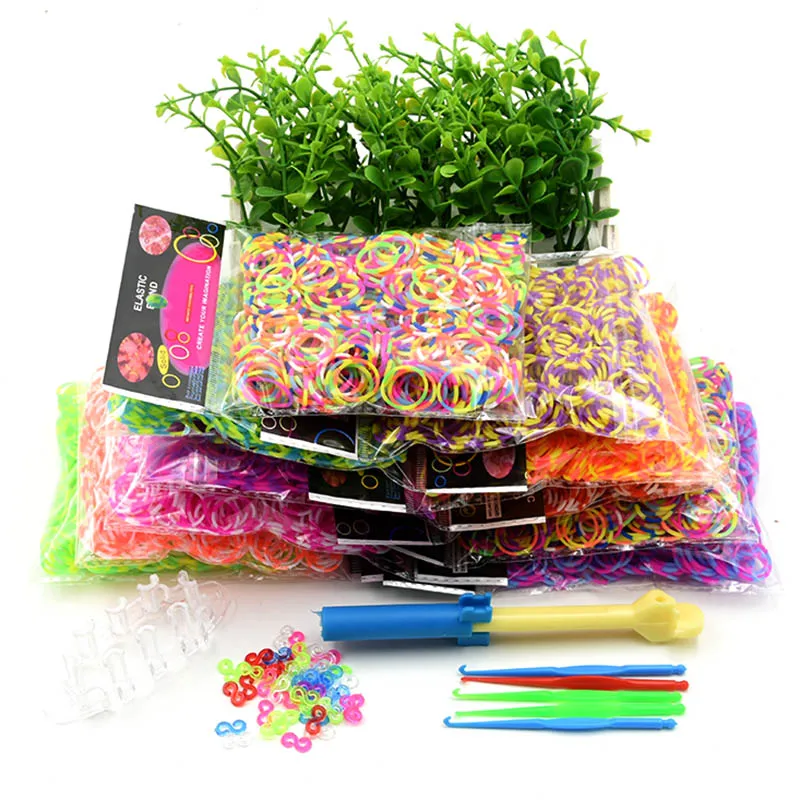 

Hand Loom Knitting Machine Hair Rubber Refill Bracelet Band Loom Bands Arts & Crafts Clips Charms Make Woven DIY Toys