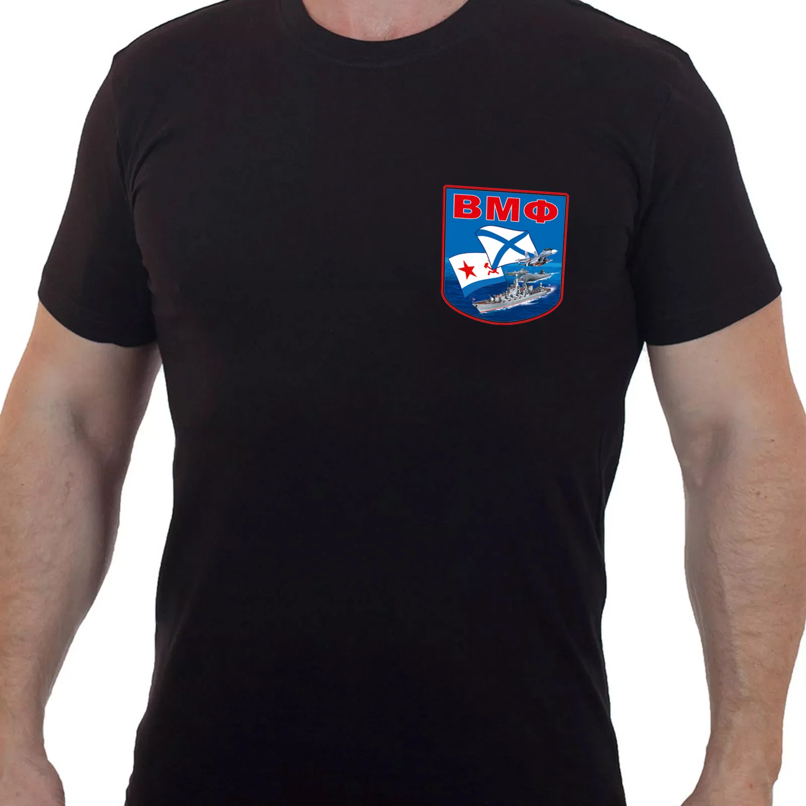

ВМФ Russian Navy Fleet T Shirt. 100% Cotton Short Sleeve O-Neck Casual T-shirt Loose Top Size S-3XL