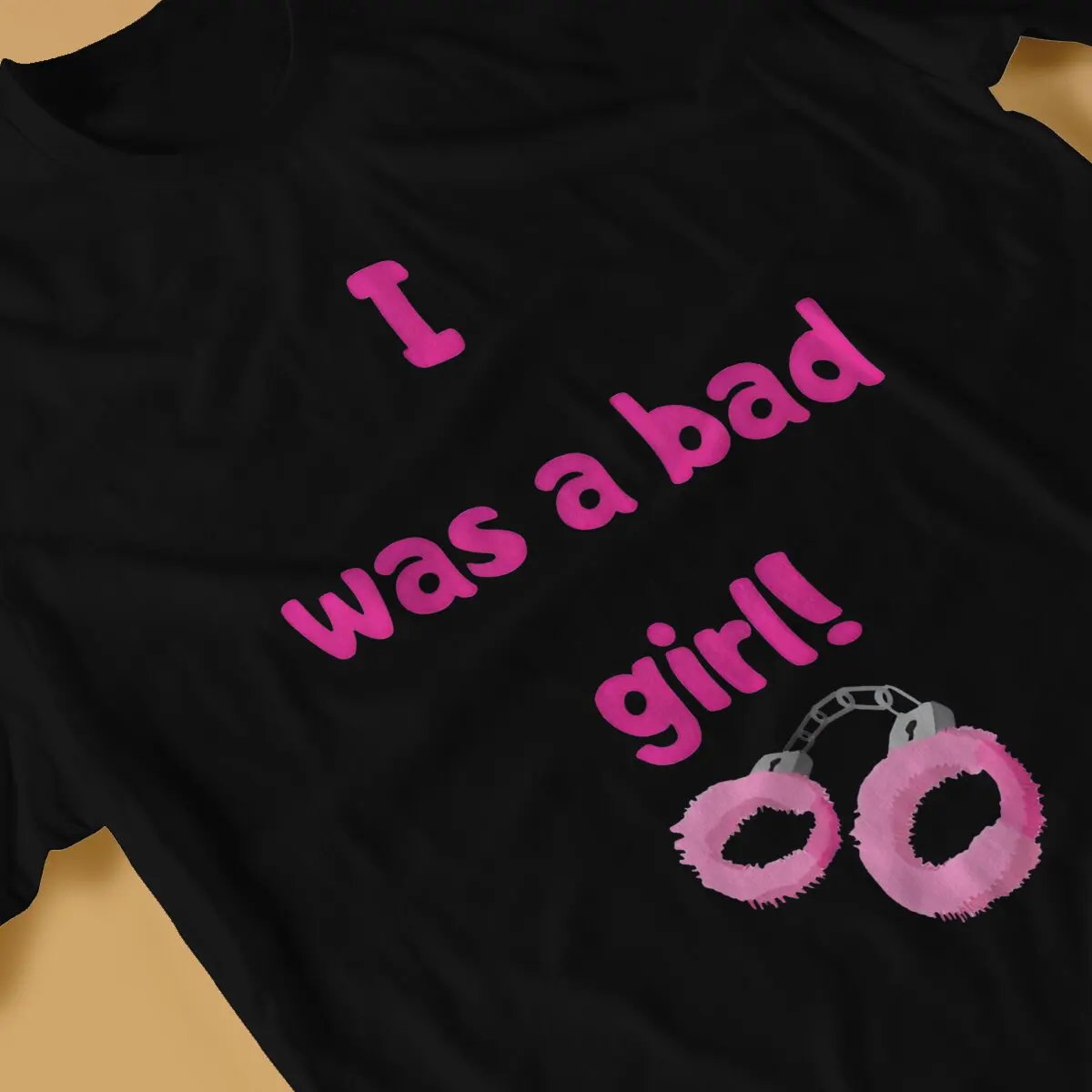 Футболка мужская с круглым вырезом и надписью I Was A Bad Girl