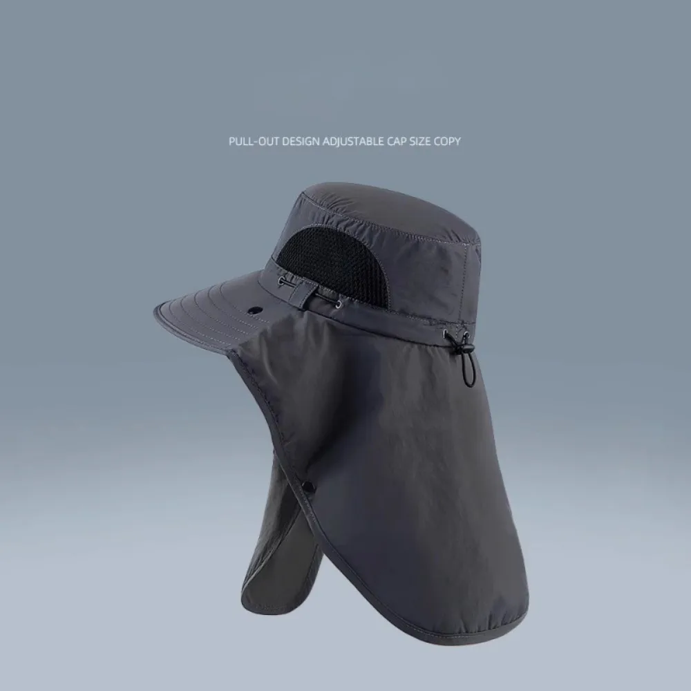 Мужская Кепка Для Рыбалки Летняя Солнцезащитная Шляпа С Широкими Полями