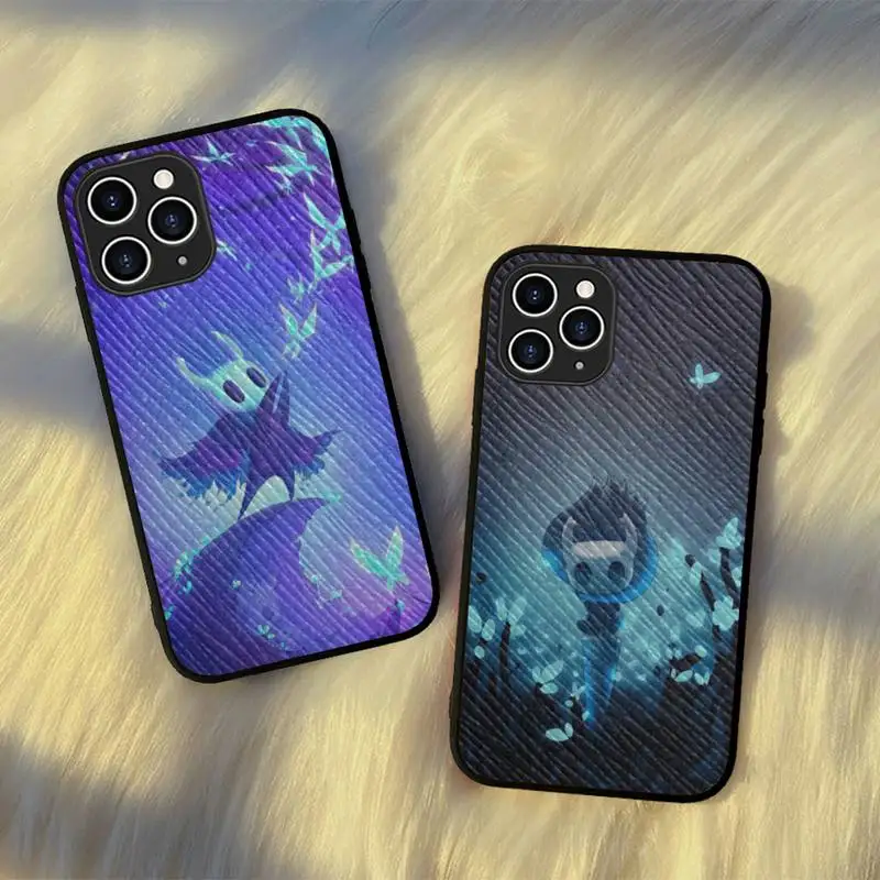 

Knight Hollow Phone Case Hard Leather Case for iPhone 11 12 13 Mini Pro Max 8 7 Plus SE 2020 X XR XS Coque