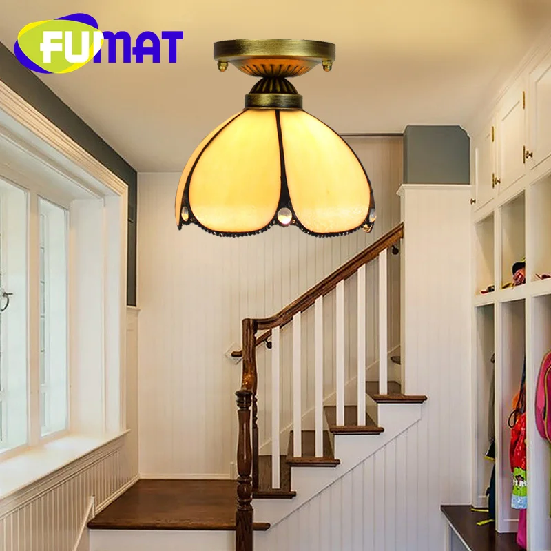 Потолочная люстра FUMAT Tiffany 8 дюймов в стиле ретро украшение для коридора лестницы