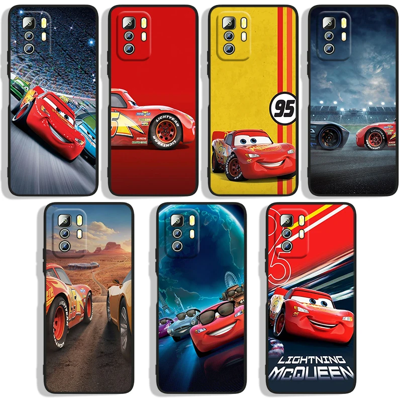 

Cars Lightning McQueen Phone Case For Xiaomi Redmi Note 4X 5 5A(32GB) 6 7 8T 8 9 9T 9Pro Max 9S Pro Black luxury Silicone Back