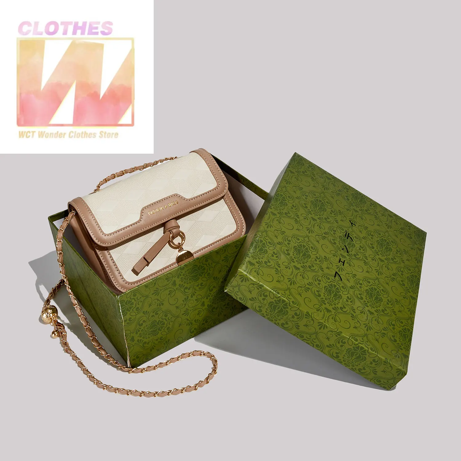 2023 Spring and Autumn Fashion Shoulder Bags for Women Trendy Contrast Color Solid Mini Bag Portable Chain Bag Western Design