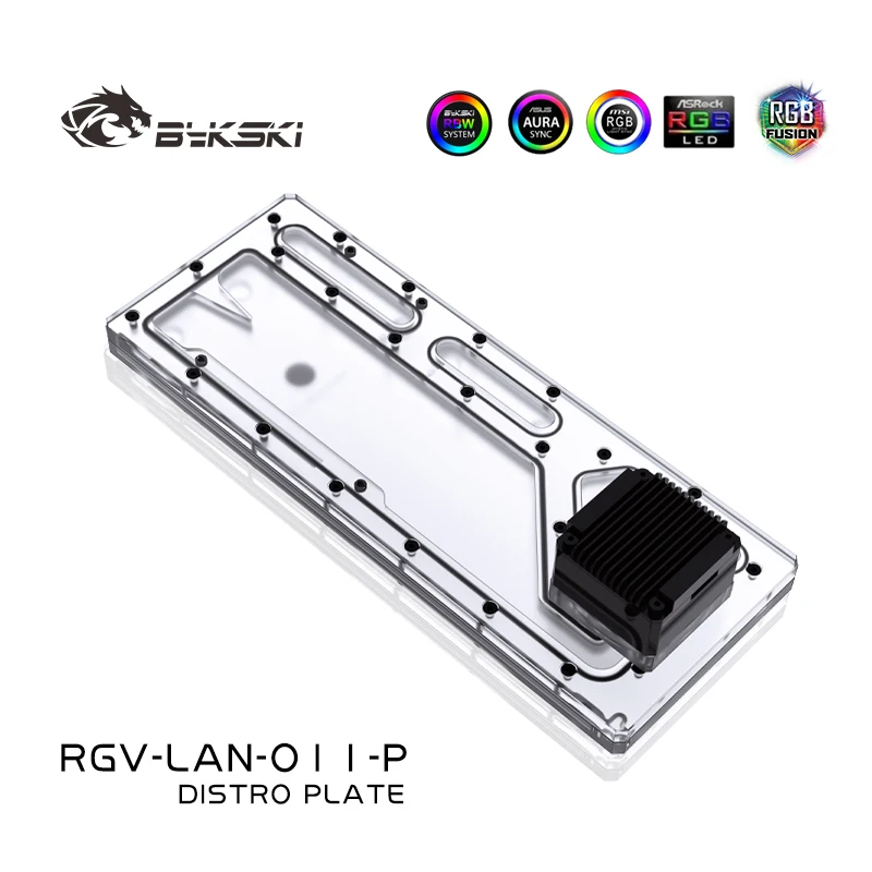 Дистрибуционная плата Bykski RGV-LAN-O11-P для корпуса Lian Li PC-O11 Dynamic для системы жидкостного охлаждения с одной видеокартой.
