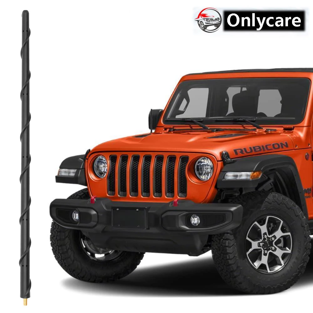 

16 Inch Antenna for Jeep Wrangler JK JL JKU JLU Gladiator JT 2007-2022, Jeep Wrangler Flexible Car Spiral Antenna Replacement