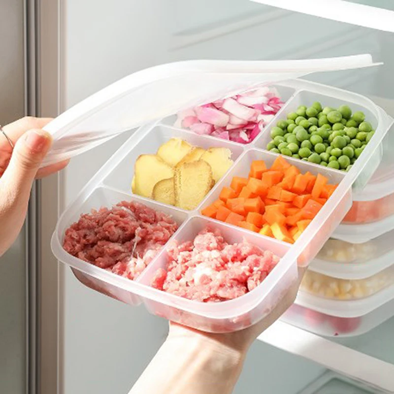 

Контейнер для хранения еды, фруктов, портативный контейнер для холодильника, органайзеры для морозильной камеры, чистая упаковка мяса, лука...