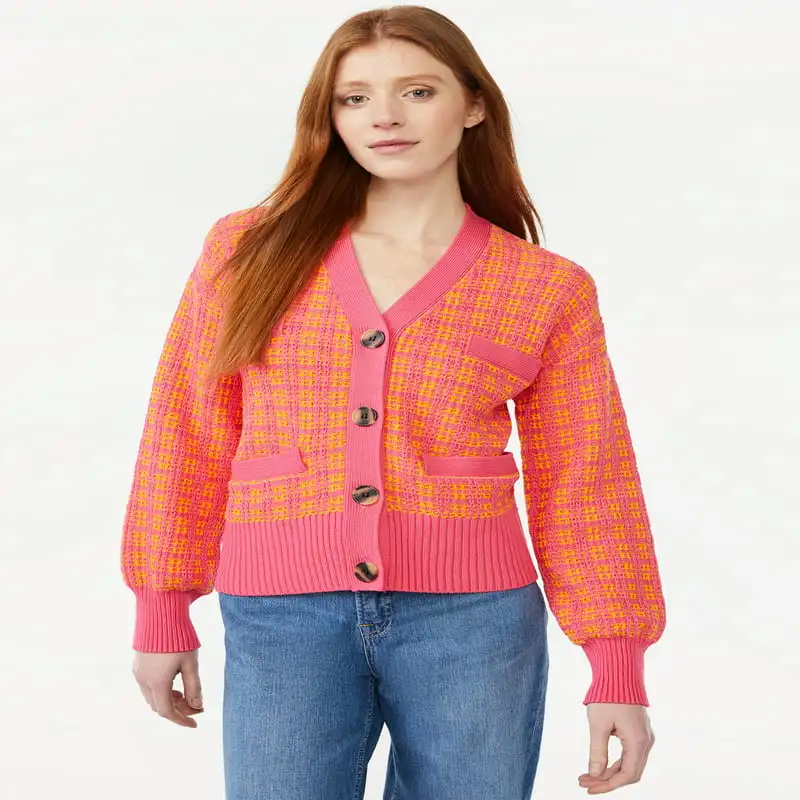 

Cardigan Sweater with Welt Pockets, Midweight