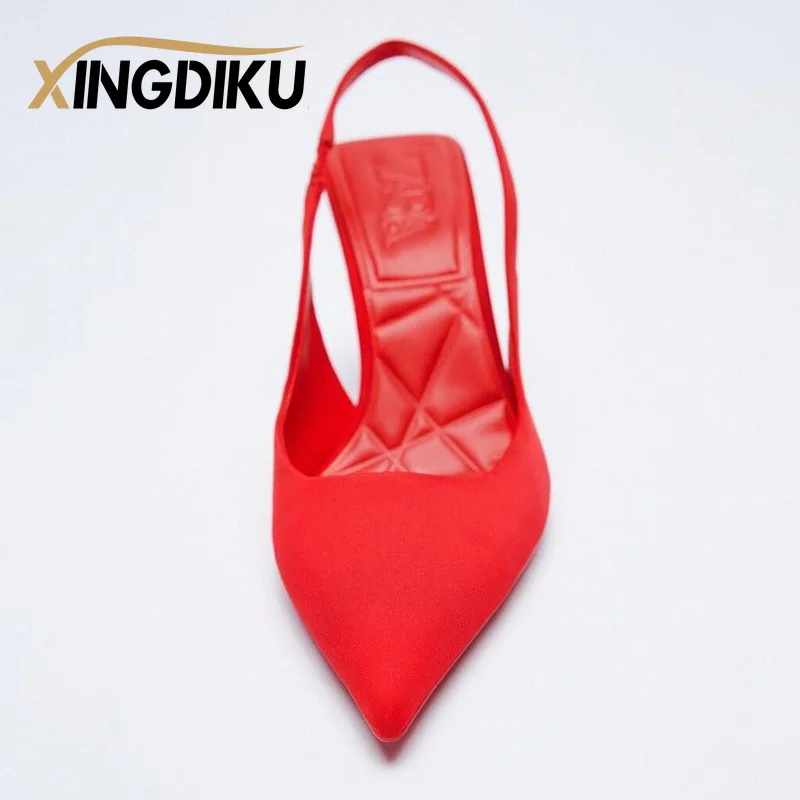 

Designer New Sandals ZRA Brand Fashion High Heels Pointed Toe Stiletto Banquet Wedding Summer Sandals Ladies Shoes and Sandals