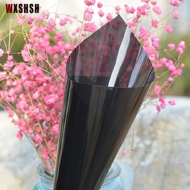 Heat Insulation Glass Sticker 49%Infrared blocking rate Anti-UV Sunlight Shading Vinyl Roll Foils Half Black 4m Length | Дом и сад