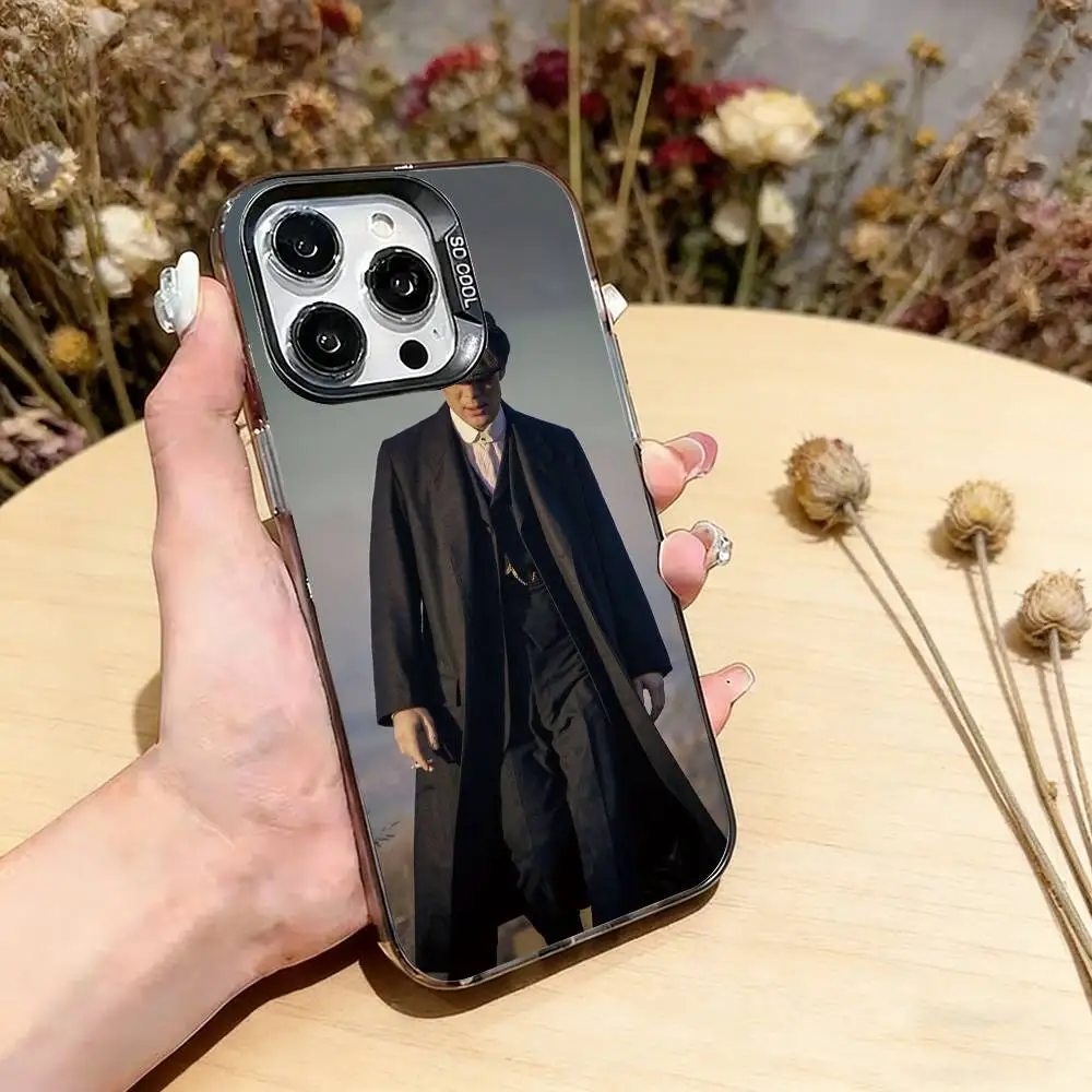 Фото Чехол для телефона Peaky Blinders Tommy Shelby для iPhone 17, 16, 15, 14, 13, 12, 11 Plus, Pro Max, XS, цветной серебристый чехол-накладка №5