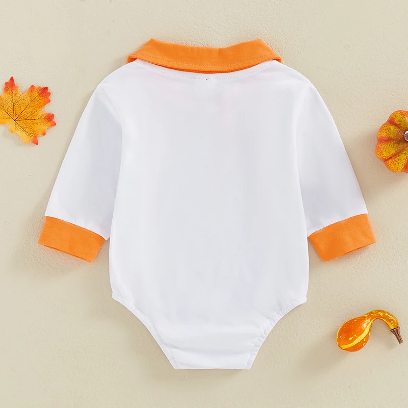 Детский комбинезон с длинным рукавом и отложным воротником