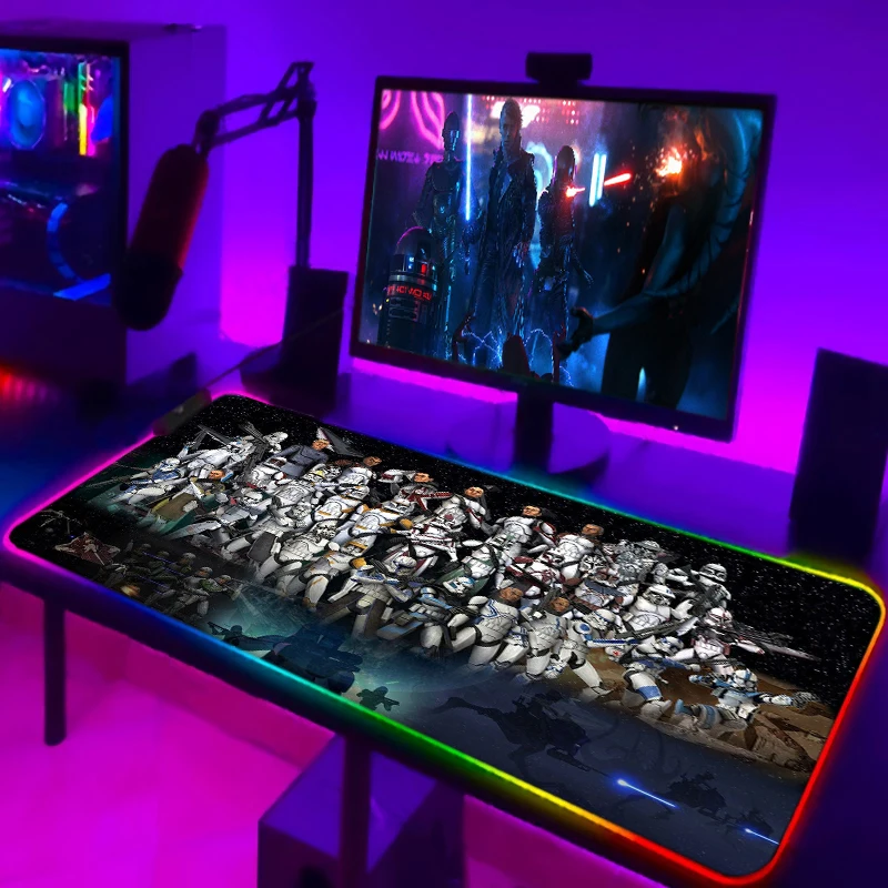 

Игровой коврик для мыши Sovawin RGB, 80x30 см, полностью черный, со светодиодный светильник кой, коврик для компьютерной мыши XL, игровой Настольный к...