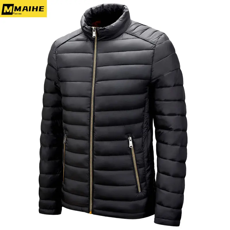 2023 new autumn/winter warm men's jacket Stand collar warm thick coat Outdoor clothing hiking camping skiing windproof parka 6XL