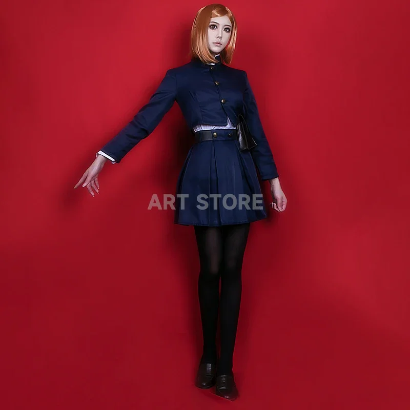 Костюм для косплея кугисаки нобара из аниме ююютсу кайсен топ юбка пальто на